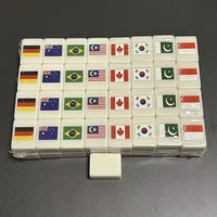 64+1 Seaside escape Mahjong Blocks Tiktok 64 Pcs Mahjong Seaside Escape Tile Game Pattern of Flag Ball Battle Chee Chess Toys 1