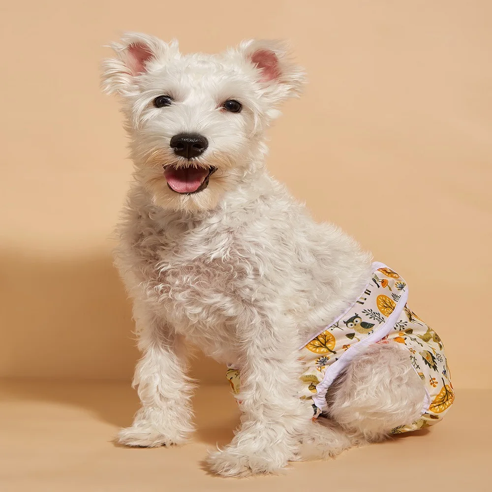 Washable Female Pet Physiology Pants Printed Anti-Nuisance Diaper Easy to Wear and Reusable Suitable for Menstruating Girl Dog For Pet Diapers Dog Diapers Dog Nappies