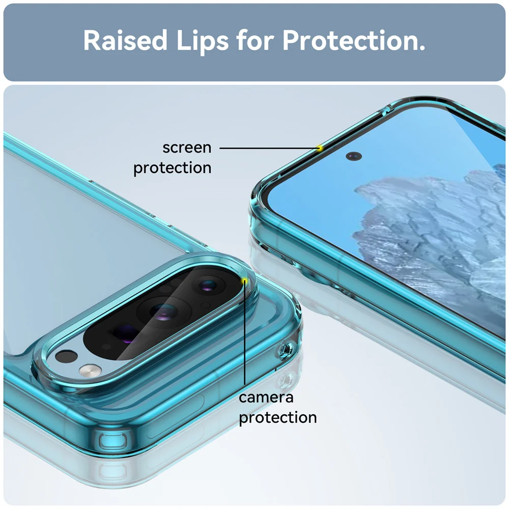 Vibrant Clear Acrylic Shockproof Case - Slim & Durable Design