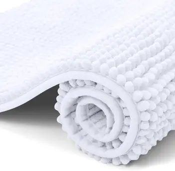Kitinjoy Tappetino da bagno in ciniglia di lusso Morbido antiscivolo Tappeto da doccia per bagno Tappetino extra assorbente Tappeti lavabili ad asciugatura rapida 1