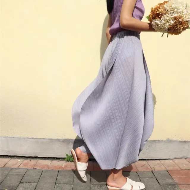 Miyake Pleated Loose Causal Wide Leg Pants