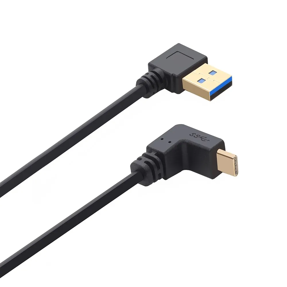 High-Speed USB 3.0 Type A to C Angled Extension Cable