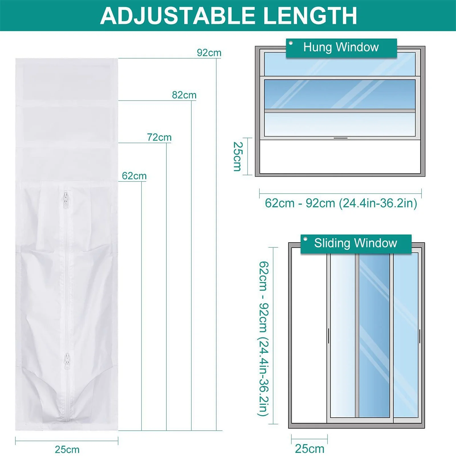 Window Seal Air Conditioner Window Sealing Cloth Universal Window Seal For Portable Air Conditioner Vent Kit