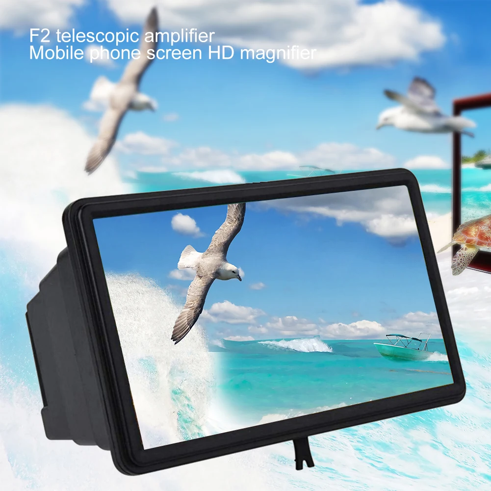 3D Mobile Phone Screen Magnifier Stereoscopic HD Amplifying Stand Movie Video Desktop Smartphone Amplifier Universal