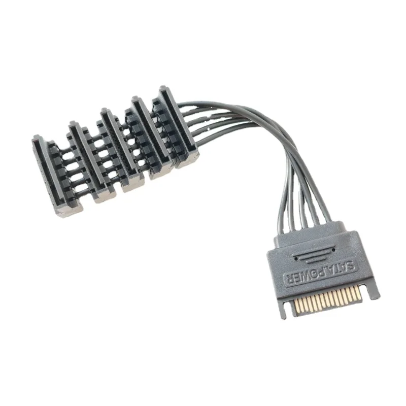 Extremamente Curto Cabo de Alimentação Computador Desktop Atx Sata a Splitter 18awg 14cm Soquete Espaçamento mm