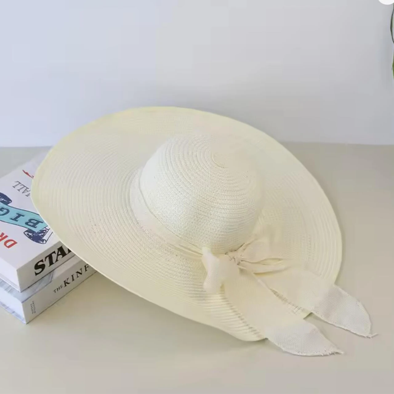M.A.M.A. - Fedora Womens White Straw Hat, Light Beige Ribbon rag & bone Maya Straw Fedora | Saks Fifth Avenue main image 2