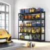 78" H Garage Shelving 3000LBS Heavy Duty Storage Shelves Adjustable 5 Tier Metal Shelves, Warehouse 18" D*47.5" W*78" H,Black 2