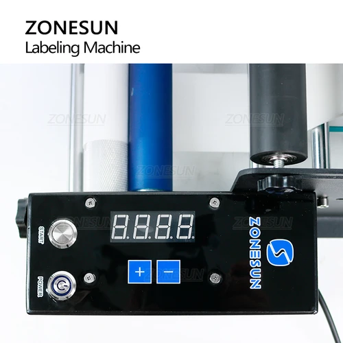 ZONESUN ZS-TB50SM 라벨 부착기, 전기 라벨링 기계, 원형 원통형 유리 플라스틱 병, 양철 캔 스티커 3