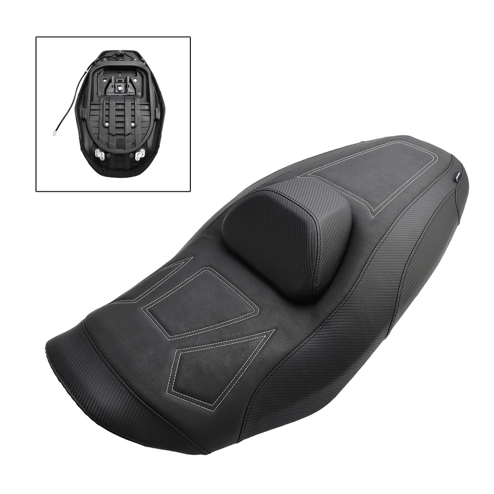 Rider Passenger Seat Front Rear Cushion Heating Blue for Yamaha T