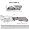 Strider folding knife D2 steel blade high-end TC4 titanium handle Outdoor Camping Hiking survival EDC Tool Men's gift 5
