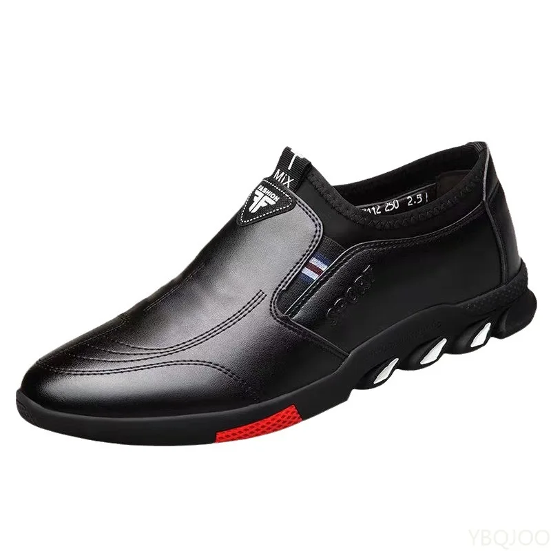 Men's New leather Shoes Fashion Business Work Shoes Casual versatile anti slip Loafers Trendy breathable lightweight flats Homme 6