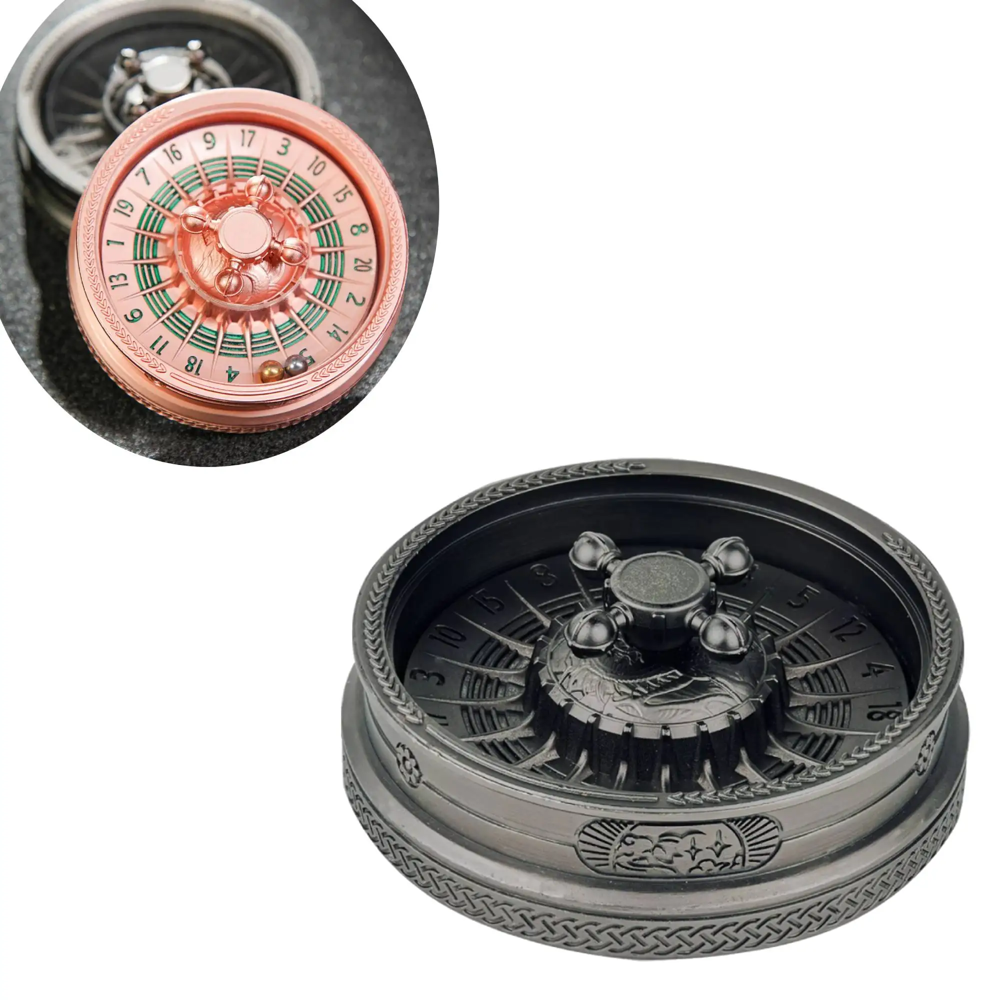 Rotating DND Dice Roulette Fingertip gyro Dices for DND Dice Players D&D RPG Games Metal Spinner Compass Dragon