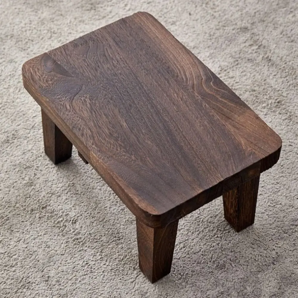 Sgabello in Legno Massello 30x20cm con Gambe Regolabili - immagine 5