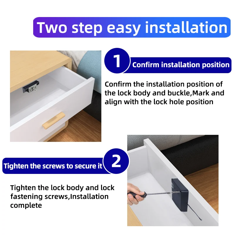RFID Smart Drawer Storage Cabinet Lock Battery Driven Low Battery Reminder Set Open Multiple Locks One Card smart lock electronic lock