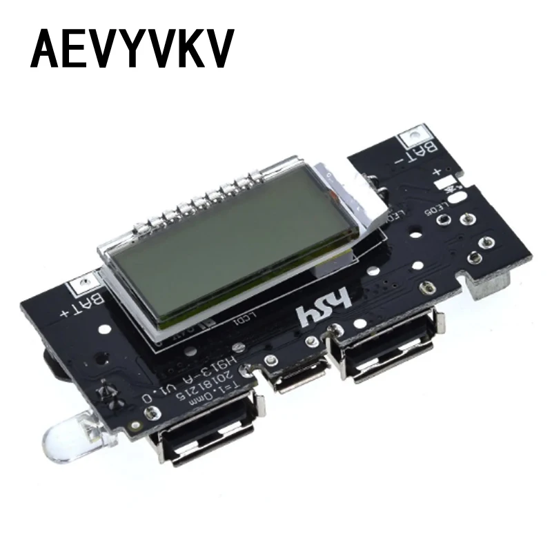 듀얼 USB 18650 배터리 충전기 PCB 전원 모듈, 휴대폰 DIY LED LCD 모듈 보드용 모바일 보조배터리 액세서리, 5V 1A 2.1A