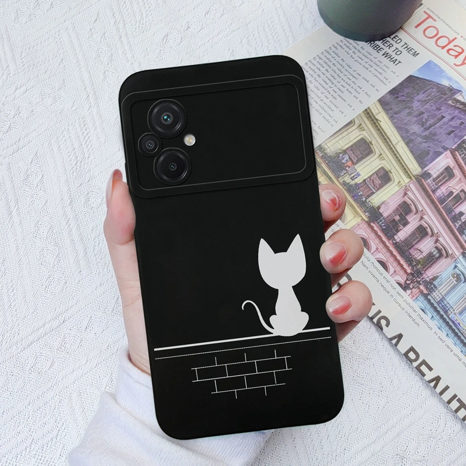 Premium Liquid Silicone Monster Cat Phone Case with Camera Protection – Enhanced Bumper Back Cover