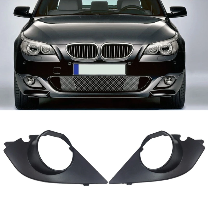 Auto Accessory Foglight Grille Cover 51117896603 51117896604 for E60 E61 Fog Lamp Bumper Frame Grille Cover Insert Trim car grill mesh,grille braces