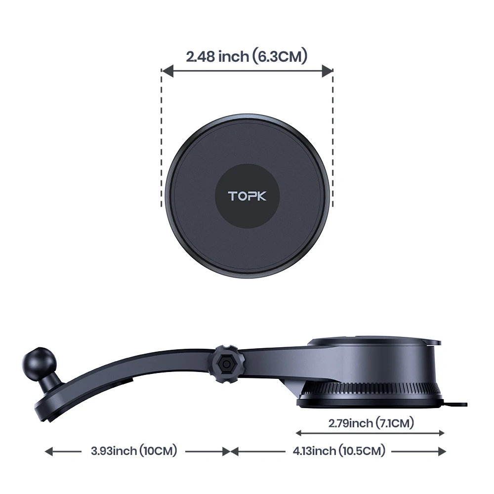 D48C Magnetic Phone Holder for Car, Magnetic Car Phone Mount, Powerful Magnetism
