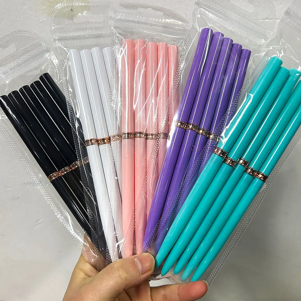 5/10pcs Pink/Black Nail Art Liner/Painting Brushes Ultra-thin Line Drawing Tool 4/8/12/20/25mm Professional Nail Liners Pen Tool 6