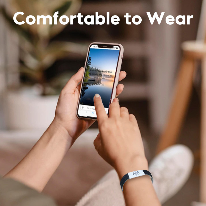 HENNCER Christian Bracelet NFC Daily Bible Verse Wristbands for Women Men & Teens Elastic Inspirational Gifts