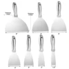 Putty Knife Set 1.5/2/3/4/5/6/8 inch Scraper Spackle Knife Paint Scraper Polished All-Stainless Steel Scraper Tool For Repairing 1