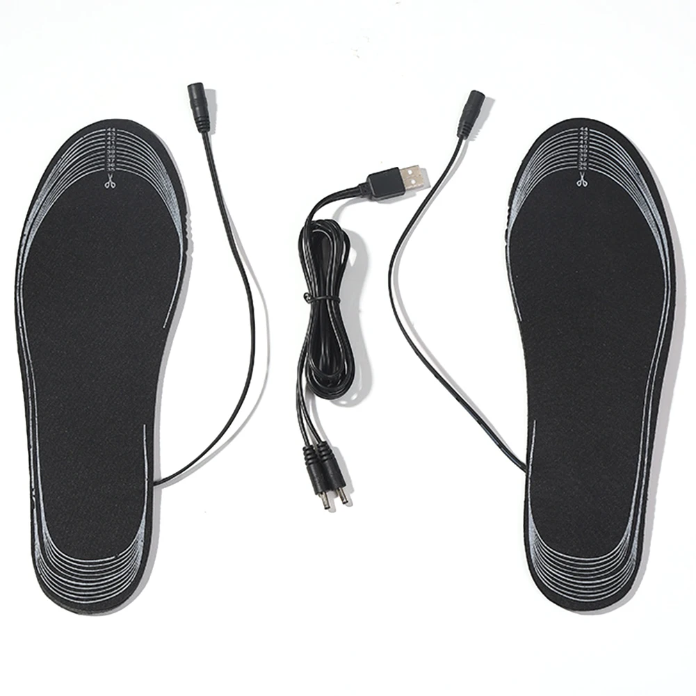 Unisex USB Rechargeable Electric Heated Insoles - Adjustable Temperature Foot Warmer