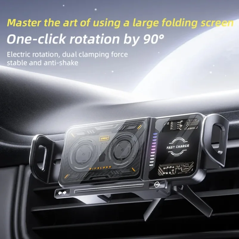 Samsung Fold Car Air Vent Wireless Charger Phone Holder Stand Fast Charging