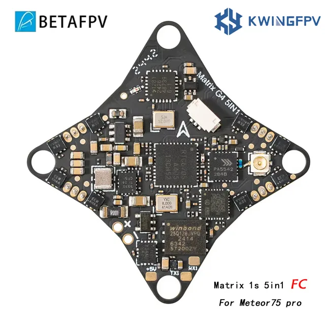 BETAFPV Matrix 1S 5IN1 FC Brushless Flight Controller AIO For Meteor65 Pro Meteor75 Pro ELRS 2.4G Brushless Whoop Quadcopter 1