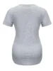 Hello Month & Cartoon Character Print Maternity T-Shirt, Round Neck Short Sleeve Pregnant Women's Top For Pregnancy Announcement 4