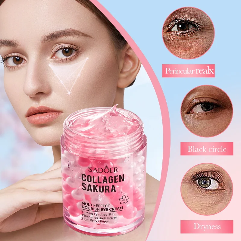 SADOER Sakura Eye Cream Anti Dark Circles Wrinkles Moisturizing Hydrating Anti-aging Creams Eyes Skin Care