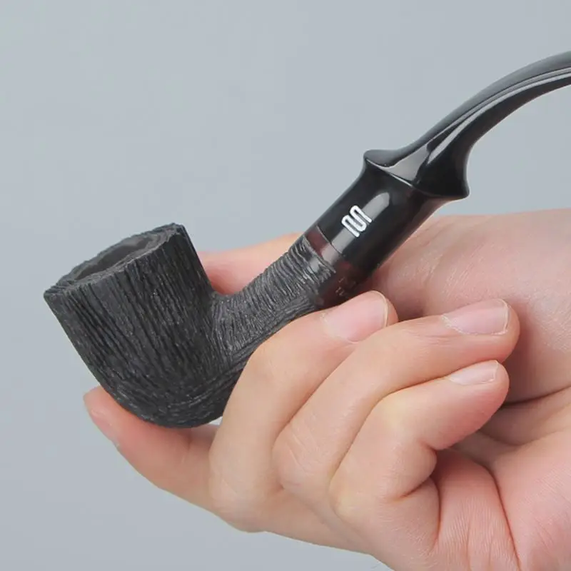 Small Portable Briarwood Pipe With Spare Smoking Tip Cleaning Kit For 9mm smoking filter