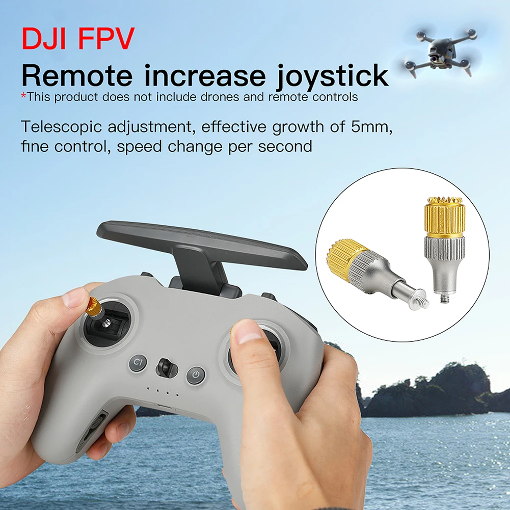 Thumb Sticks Aluminum Alloy Remote Controller Joystick Rocker Telescopic Adjustment for DJI FPV Remote Control Drone Accessories