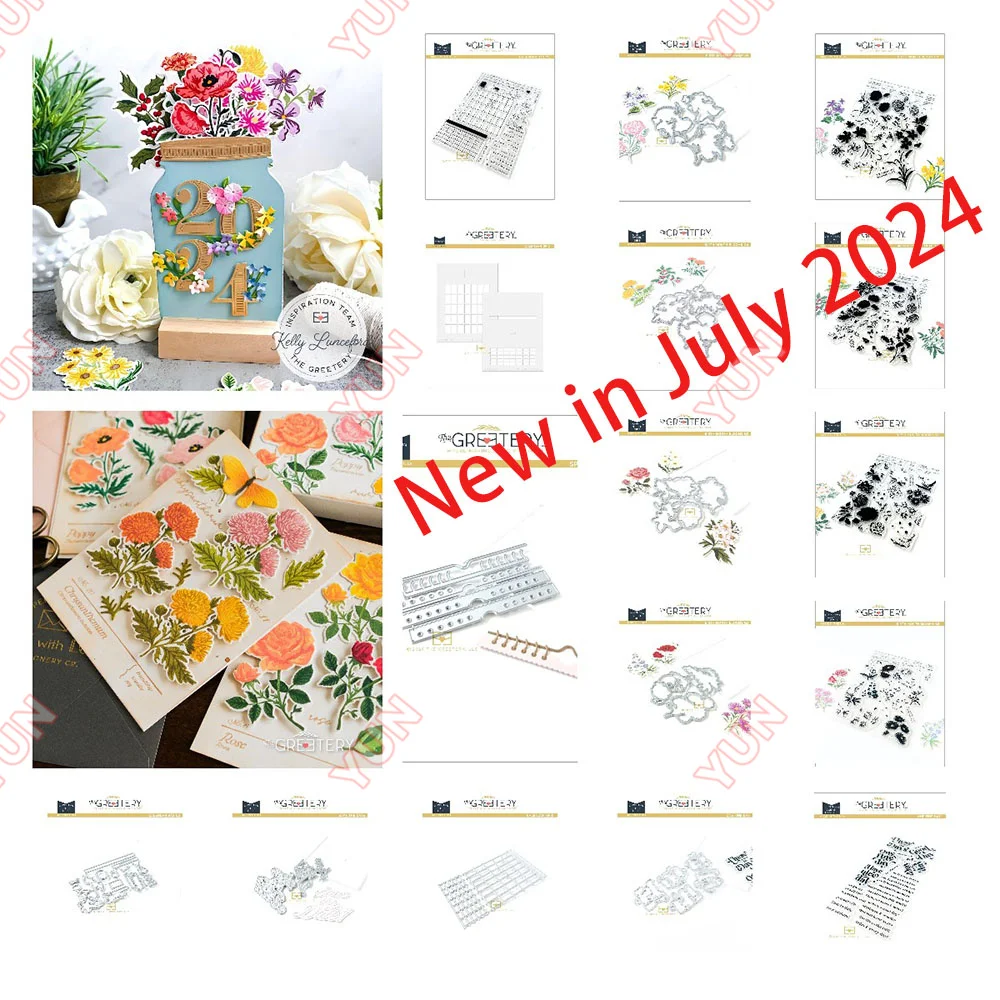 Birth Month Blooms Q2 Calendar Basics Cut Dies Stamps DIY Scrapbook Diary Greeting Card Handmade Embossing Mold
