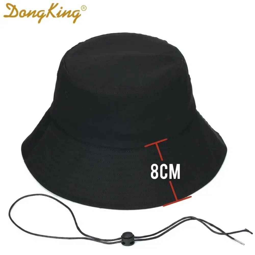 Панама с большим козырьком DongKing, хлопковая шляпа с защитой от ветра, с большим козырьком, для взрослых