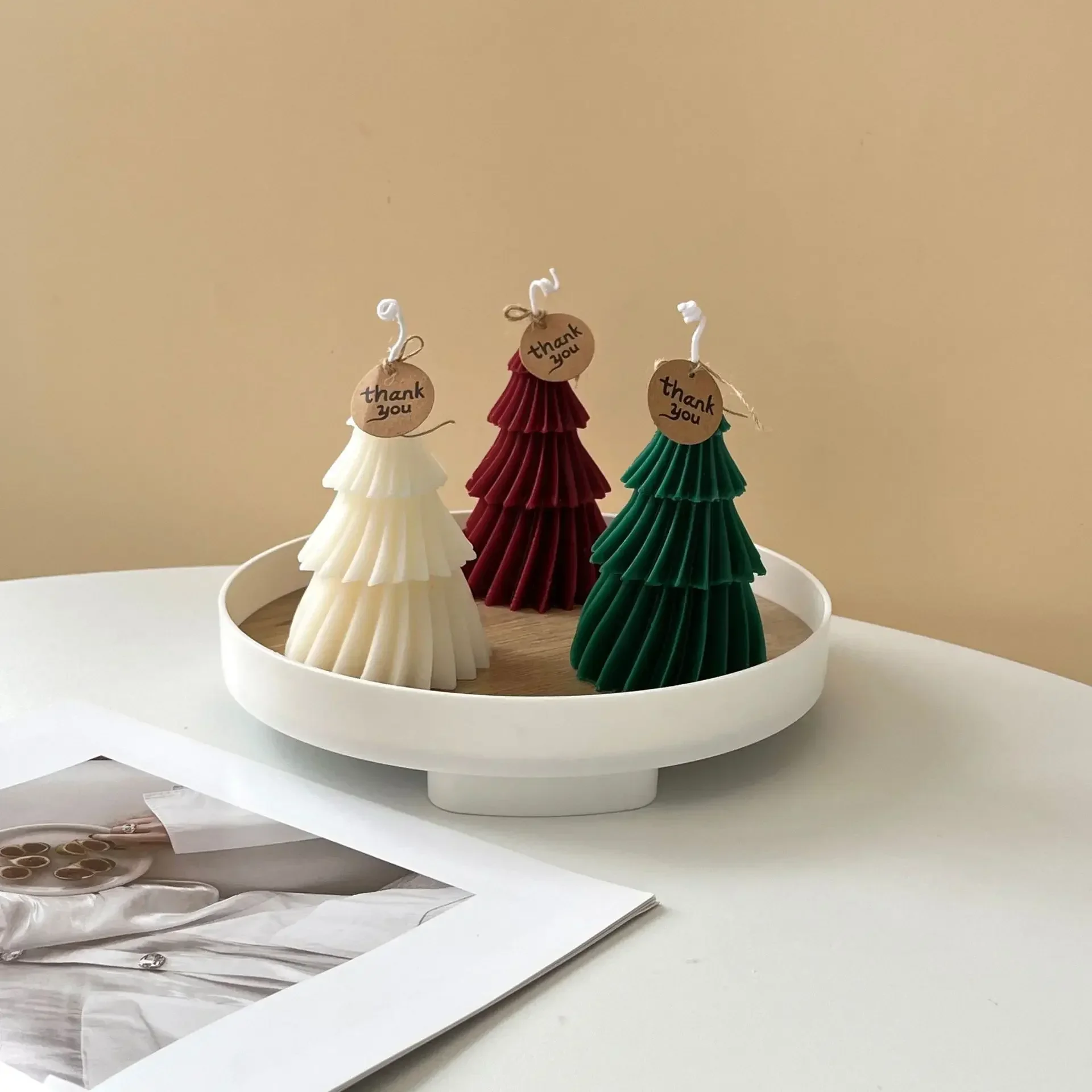 Christmas Tree Scented Candles Silicone Mold DIY Aromath Candle Soap Making Tools Resin Molds Christmas Candle Scented Decor