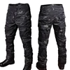 Summer Black Camo Training Set Mens Half Zip Combat Tops Waterproof Tactical Suit Elastic Multiple Pockets Quick Drying 3-pcs 3