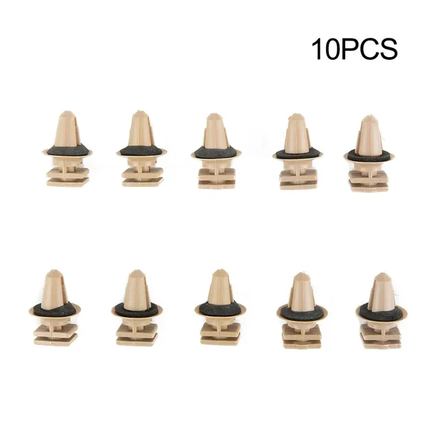 10 Pcs Auto Car Clip Fit For BMW Interior Sill Door Entrance Trim Clips Biege Part Number 51477117532 Car Accessories 4