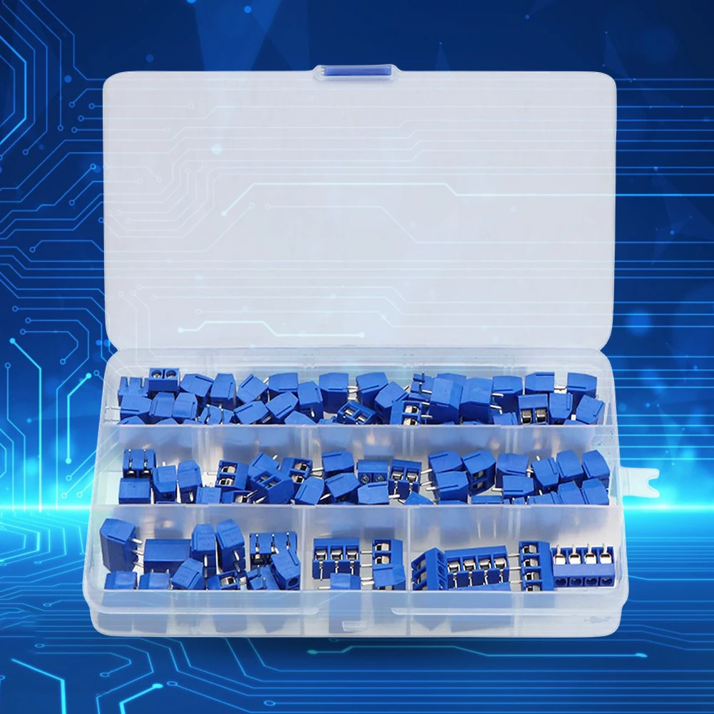 KF301-2P KF301-3P KF301-4P 접합 가능 PCB 터미널 블록 커넥터, 브레드보드 PCB 보드용, 2 핀, 3 핀, 4 핀, 5mm 피치, 100 개