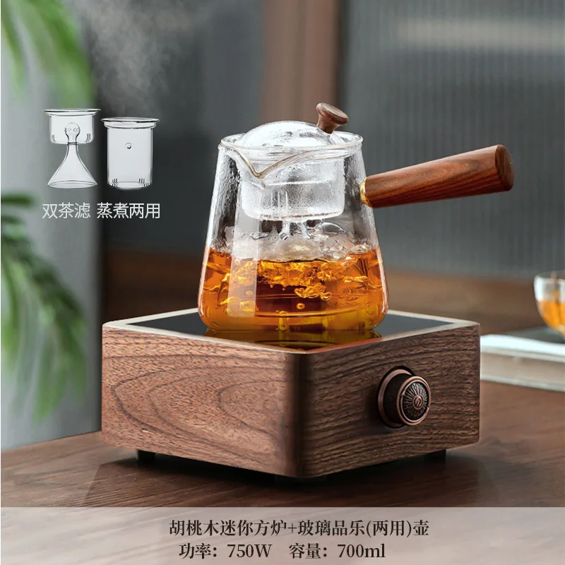 Tea Kettletea Cookerglass Teapotsmall Electric Pottery Stovewalnut Wood  Steam Kettle Sethome Teawarecustomized Gifts 