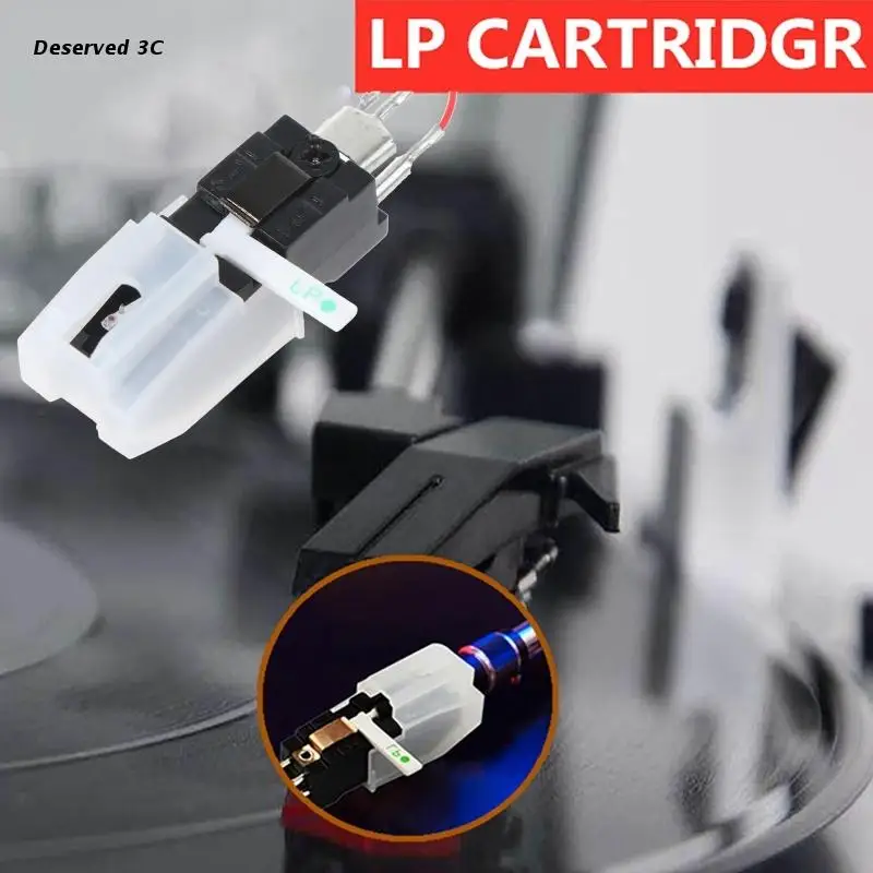Turntable +line Replacement BP2ATC-with Double Sided Red and Blue Diamond Tip for Vinyl LP/78 RPM Recorder