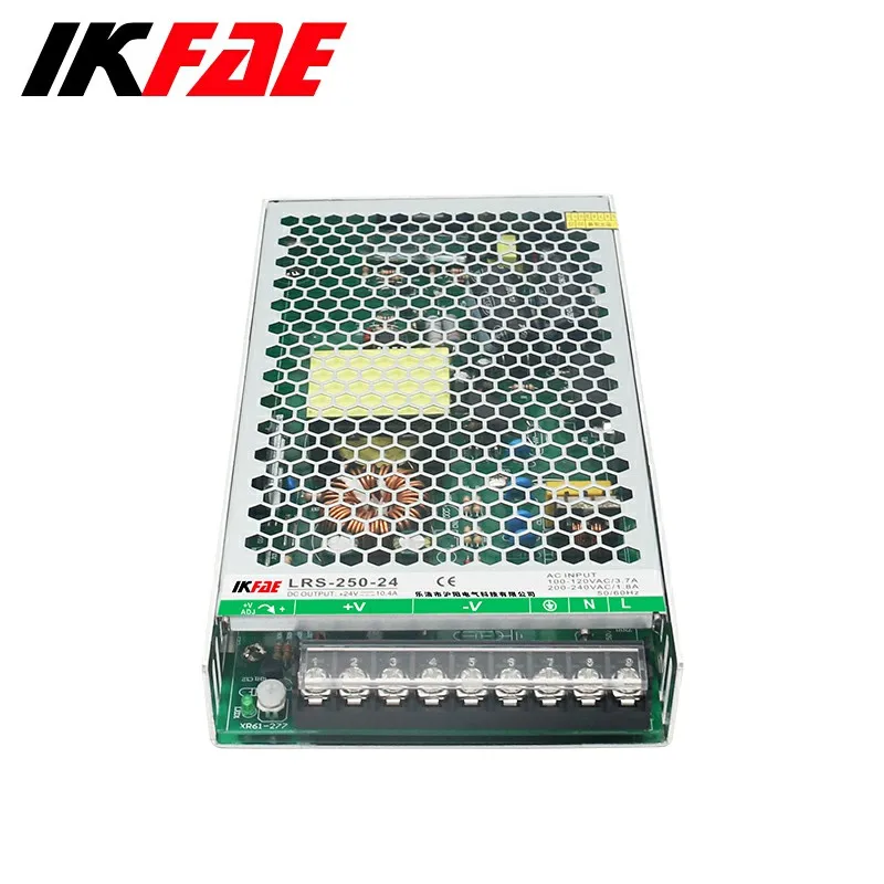 SMPS 스위칭 전원 공급 장치 LRS-250, 과부하 보호, 단일 출력, 소형 볼륨 변압기, 슬림 5V, 12V, 24V 출력, 250W