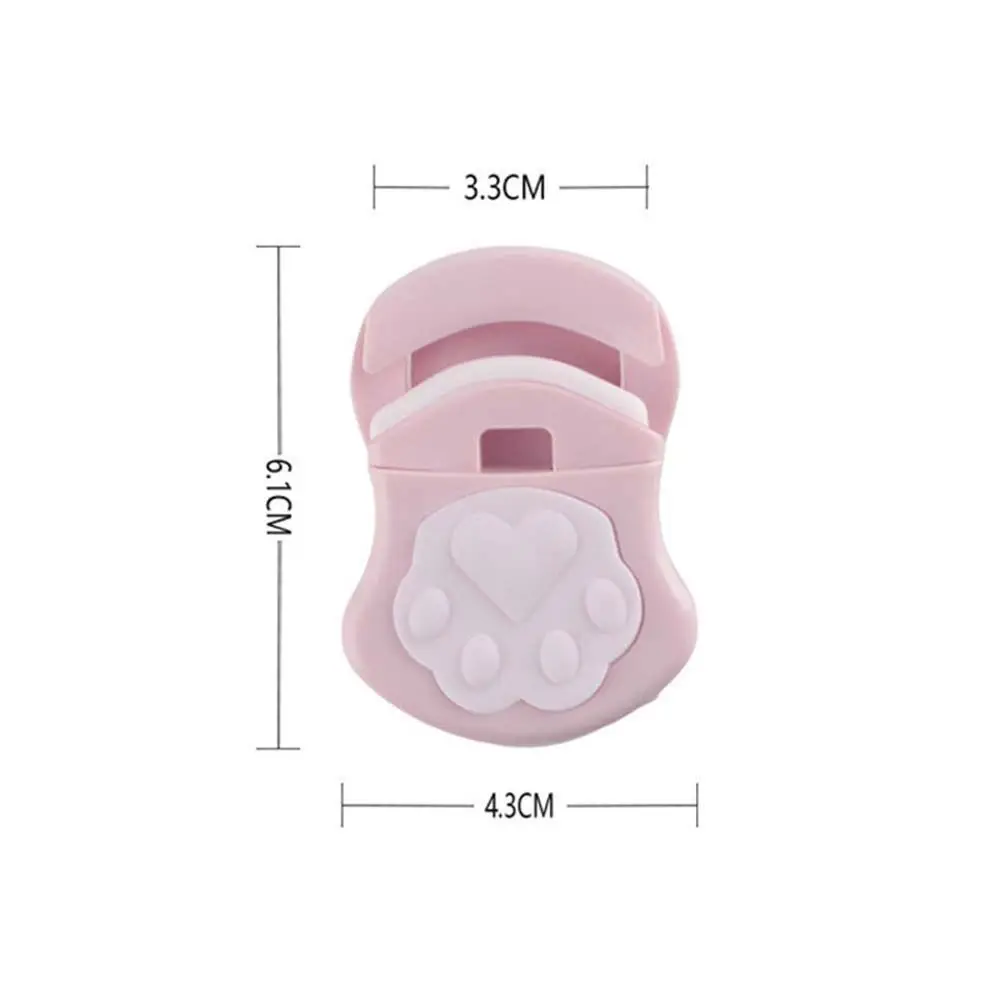 Mini piegaciglia portatile, mini applicatore in plastica, clip per ciglia carina, pratico piegaciglia a forma di artiglio di gatto_voghion.com