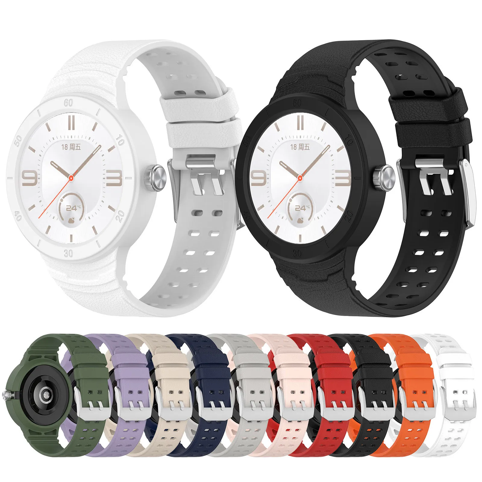 

Силиконовый ремешок, защитный чехол для Huawei Watch GT Cyber, наручный ремешок из ТПУ, прозрачный спортивный ремешок для наручных часов, чехол-бампер