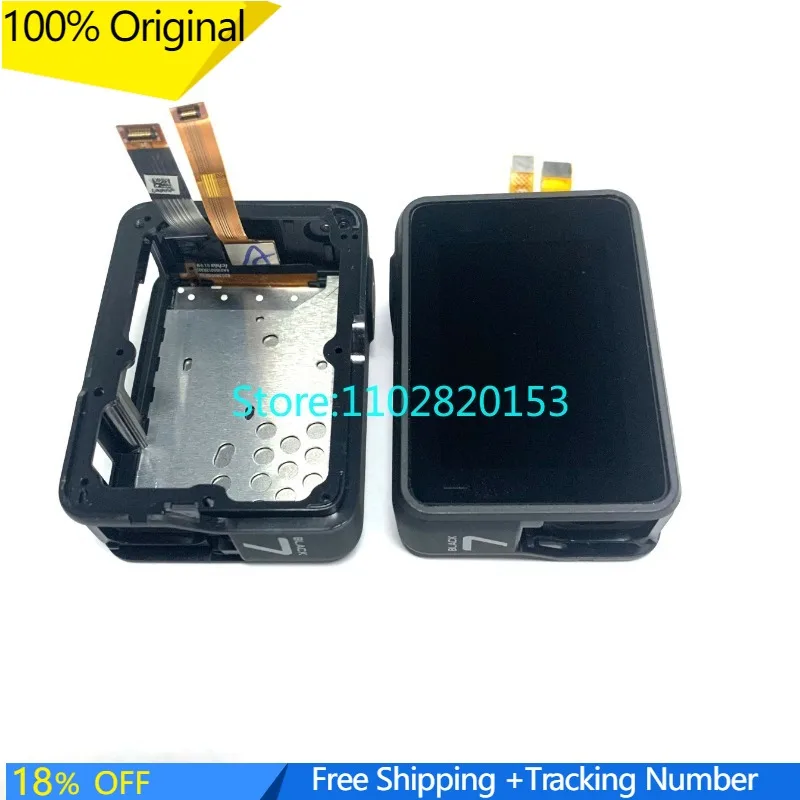 Original Touch LCD Display Screen with Rear Back Frame Case Housing for Gopro Hero 7 Black Action Camera  Repair Part