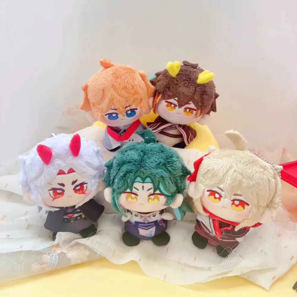 Genshin Impact Wanderer Zhongli Wanderer Arataki Itto 10cm Soft Stuffed Plush Toys Pendant Keychain a5640 Birthday Gift