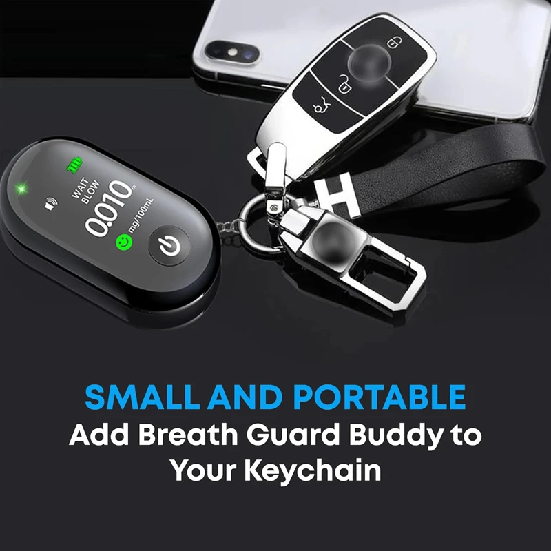 Mini Portable Digital Breath Alcohol Tester Professional Breathalyzer With LCD Display