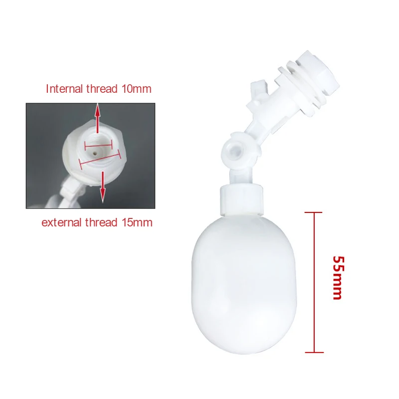 Adjustable Plastic Float Valve Ball Aquarium Control Switch for Water Tower 1PC