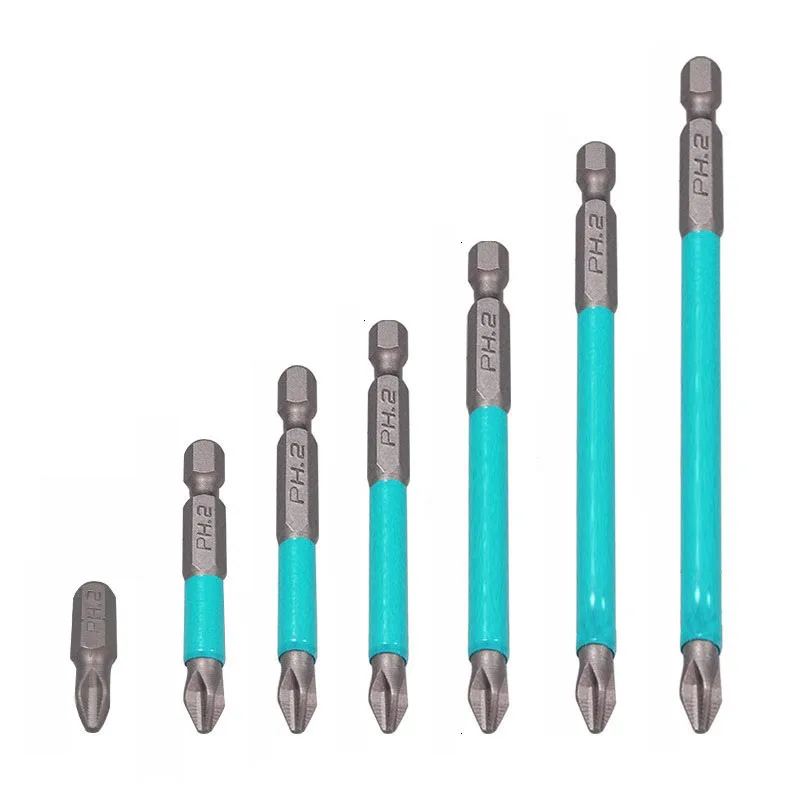 

7Pcs PH2 Magnetic Anti-Slip Hex Shank Drill Bit Electric Screwdriver Bits Set For Electrician Repair Work Hand Tools