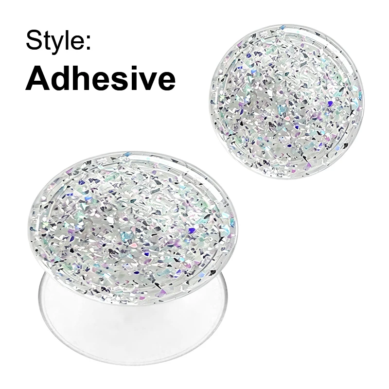 Glitter Foldable Phone Grip and Ring Holder with Adhesive