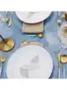 1 pc Blue Classic Comfortable Skin Friendly Flannelette Tablecloth for Valentine's Day Wedding /Family Decoration 2